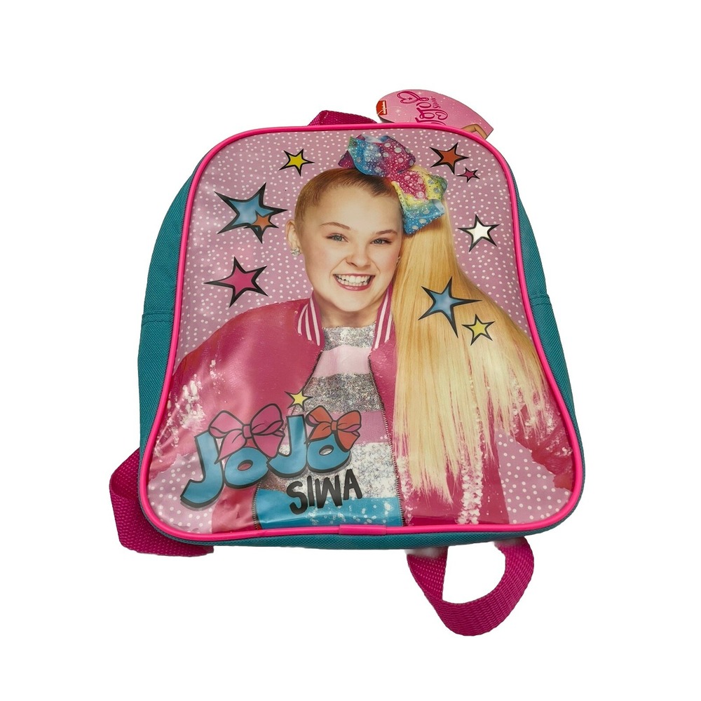 NEW JOJO SIWA by Nickelodeon Kids Pink / Blue 12" Backpack Adjustable Strap NWT